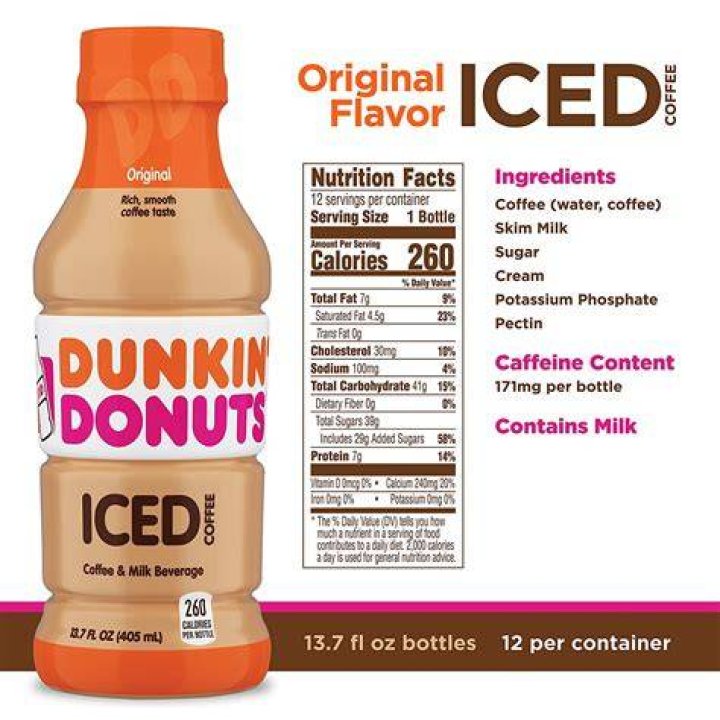 Dunkin Donuts Iced Coffee Calories No Cream / Iced Signature Latte