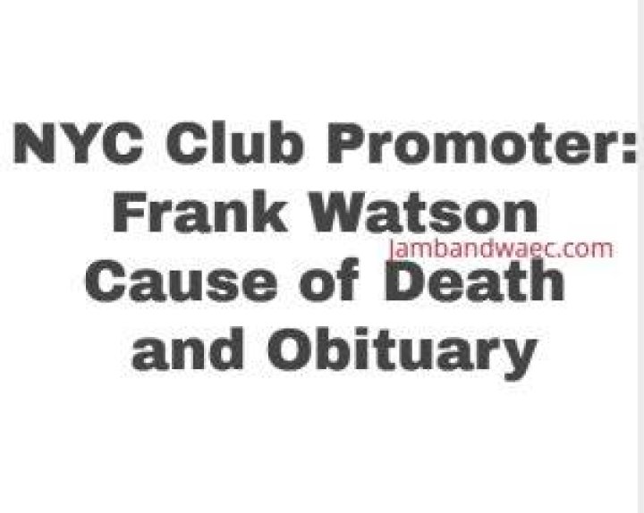Frank Watson Cause Of Death How His Death Get Promoted By NYC? News