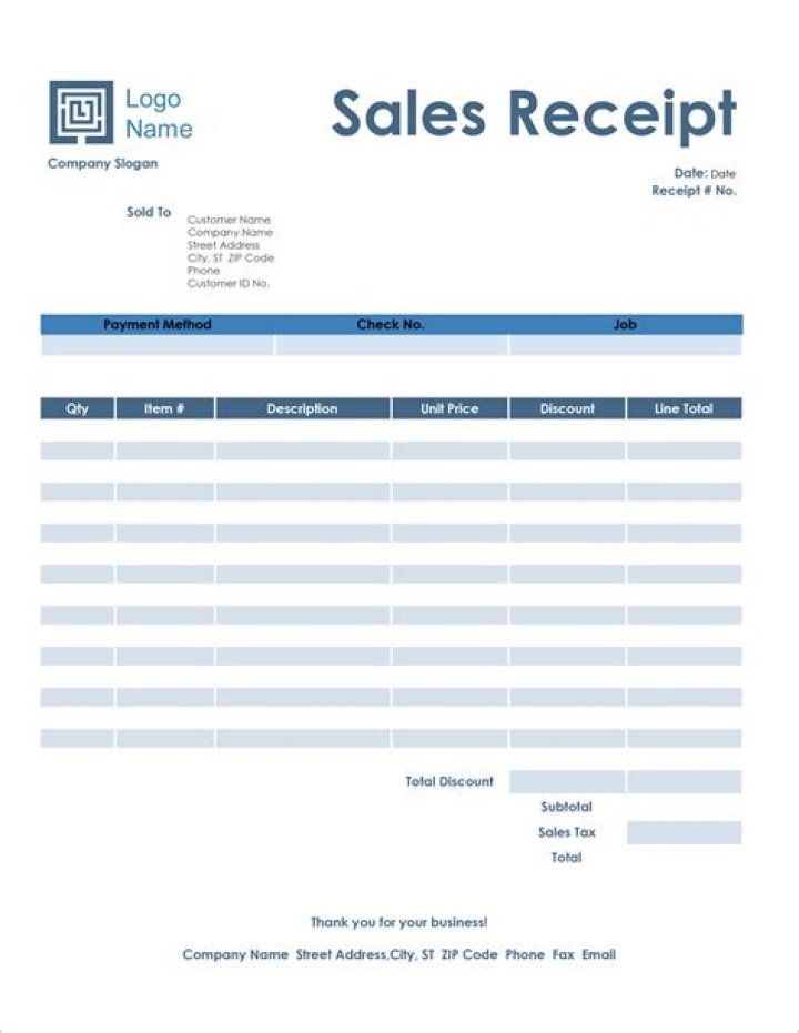 Free Printable Receipt Template Word Printable Templates