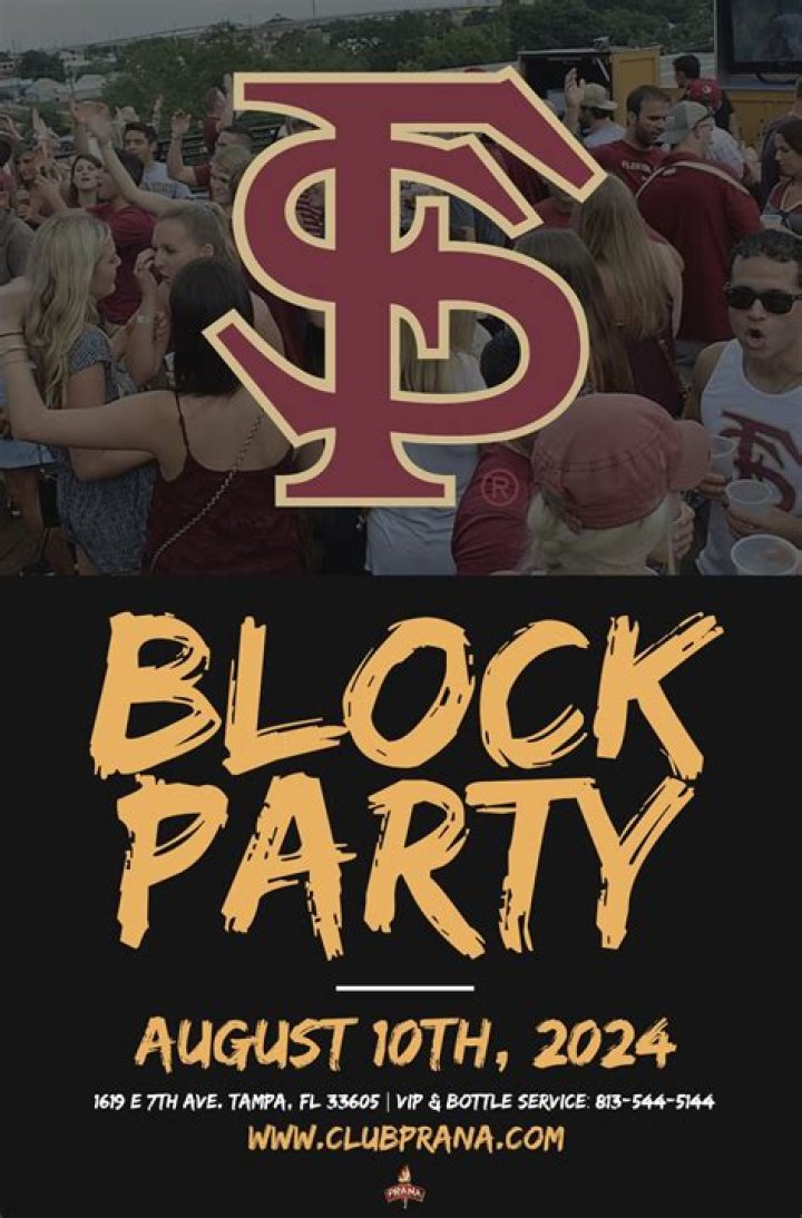 FSU moves Block Party, adds tailgate event for game weekends