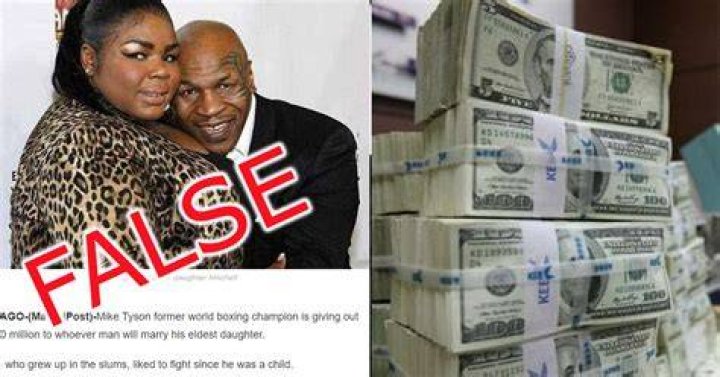 Mike Tyson denies offering 10M to any man willing to marry his
