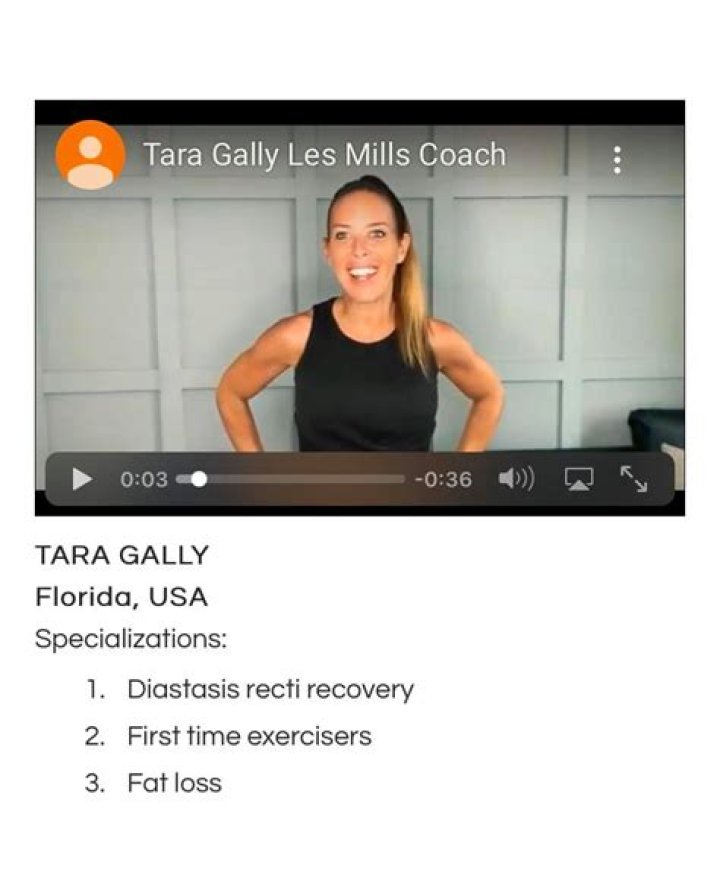 Tara Gally Les Mills Coach YouTube