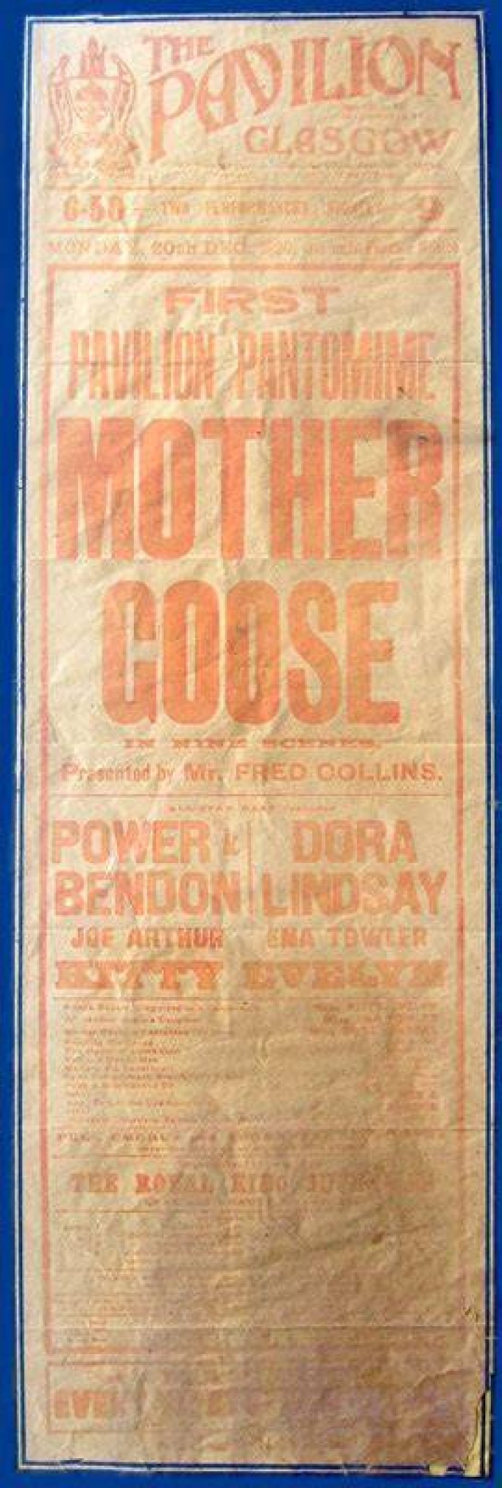 The First Collins Pantomimes Collins Variety